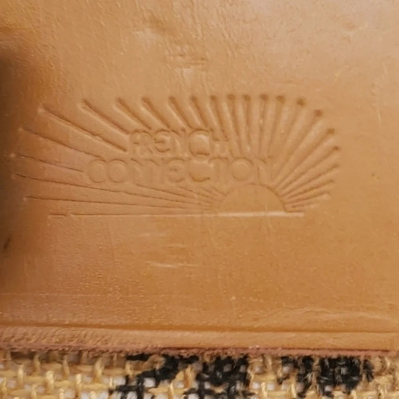 French Connection Vintage Nailhead Wide Leather Belt M/‎ L - Picture 5 of 14